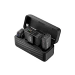 Boya BOYAMIC 2 AI-Powered Button Mini Wireless Microphone System Price in BD - Boya BOYAMIC 2 wireless transmitters, touchscreen receiver, and charging case.