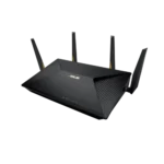 ASUS BRT-AC828 AC2600 Dual-WAN VPN Business Wi-Fi Router Price in BD - Commercial black router with four external antennas.