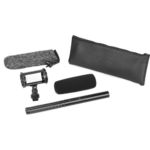 Boya BY-BM6060 Super-Cardioid Shotgun Microphone Price in BD - Professional black long shotgun condenser microphone with foam windshield.