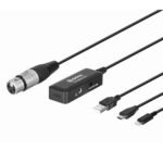 BOYA BY-BCA7 Pro XLR to Lightning & USB-A & Type-C Connectors Microphone Cable Price in BD - Professional XLR converter cable with multiple digital plugs.