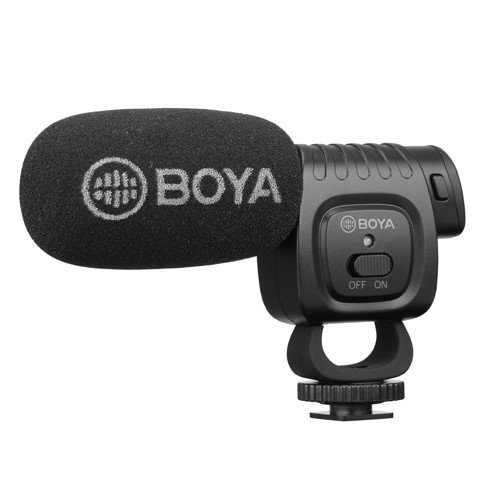 by-bm3011-01-500x500 BOYA BY-BM3011 Compact Shotgun Microphone Price in BD - Black compact directional camera microphone with shock mount.