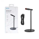 BOYA BY-CM1 Desktop USB Microphone Price in BD - Professional black condenser microphone with desktop stand.