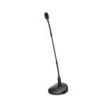 BOYA BY-GM18CB Desktop Gooseneck Condenser Microphone Price in BD - Front view of 18-inch gooseneck mic attached to desktop XLR base.