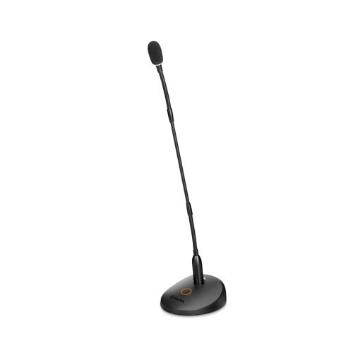 BOYA BY-GM18CB Desktop Gooseneck Condenser Microphone Price in BD - Front view of 18-inch gooseneck mic attached to desktop XLR base.