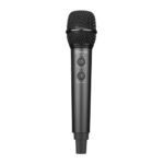 Boya BY-HM2 Handheld Digital Condenser Microphone Price in BD - Front view of Boya BY-HM2 handheld microphone with mini tripod and cables.