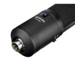 Boya BY-M1000 Multi-Pattern Large Diaphragm Condenser Microphone Price in BD - Professional black studio XLR microphone with shock mount and pop filter.