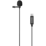 BOYA BY-M3-OP Clip-on Digital Lavalier Microphone for DJI OSMO Pocket Price in BD - Black lapel microphone with USB-C connector.