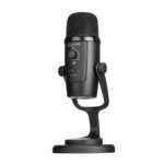 Boya BY-PM500 USB Type-C Microphone Price in BD - Professional black desktop studio condenser microphone with stand.