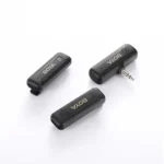 BOYA BY-WM3T2-M2 Mini 2.4GHz Dual-Channel Wireless Microphone Price in BD - Black dual clip-on wireless transmitters and 3.5mm camera receiver.