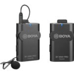 BOYA BY-WM4 Pro Wireless Lavalier Microphone System Price in BD - Black compact bodypack wireless transmitters and receiver with lavalier mics.