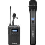 Boya BY-WM8 PRO-K3 UHF Camera-Mount Wireless Handheld Microphone System Price in BD - Boya BY-WM8 PRO-K3 handheld transmitter and dual receiver.