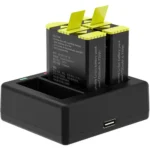 TELESIN 3 Slots Battery Charger For GoPro Hero 9/10 with 2 Pcs Batteries Set - Image 2