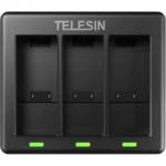 TELESIN 3 Slots Battery Charger For GoPro Hero 9 10 with 2 Pcs Batteries Set