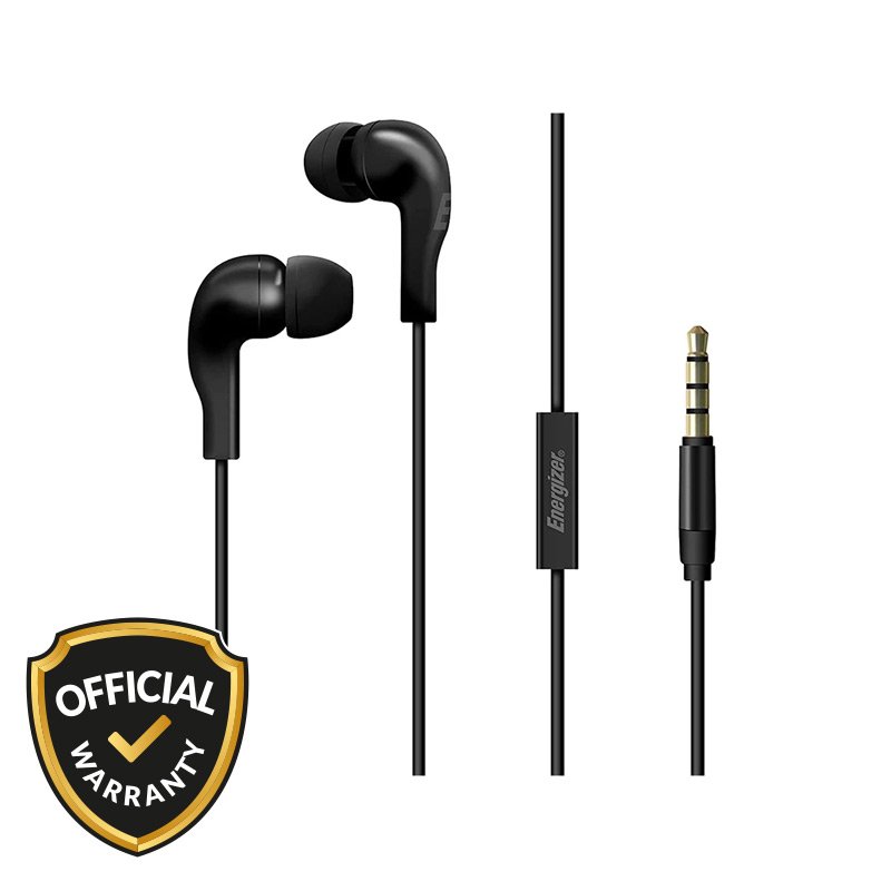 Energizer CIA5 In-Ear One-Button Wired Earphone Black Original