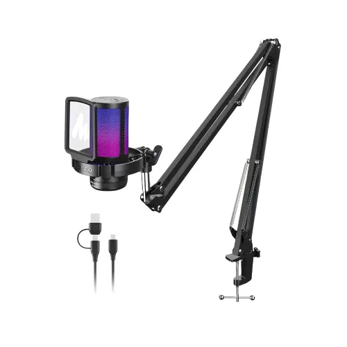 MAONO DGM20S GamerWave Condenser USB Gaming RGB Microphone Black
