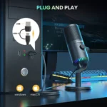 Maono DM30 RGB Programmable USB Condenser Microphone Black