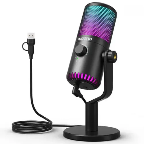 Maono DM30 RGB Programmable USB Condenser Microphone Black