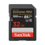 SanDisk Extreme PRO 32GB 100MB/s SDHC UHS-I Memory Card Price in BD - Black and gold full-size SDHC memory card featuring 100MB/s transfer speed rating and 32GB capacity