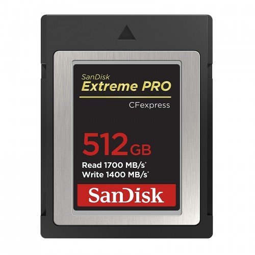 SanDisk Extreme PRO CFexpress 512GB 1700MB/s Type-B Memory Card Price in BD - Black and gold CFexpress Type-B memory card featuring 1700MB/s read speed and 512GB capacity