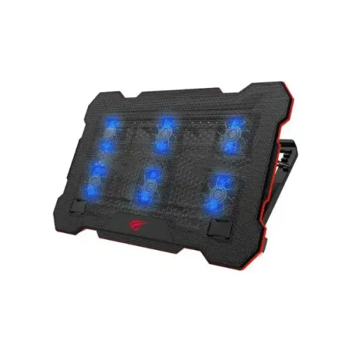 Havit F2071SE Gamenote Laptop Cooling Pad Price in BD - Front view of Havit F2071SE gaming laptop cooler with LED lighting