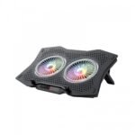 Havit F2072 RGB Laptop Gaming Cooling Pad Price in BD - Front view of Havit F2072 gaming laptop cooler with dual 120mm fans and RGB lights