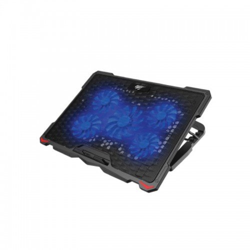 Havit F2076 Gaming Laptop Cooler Price in BD - Front view of Havit F2076 RGB gaming laptop cooler pad with 5 fans