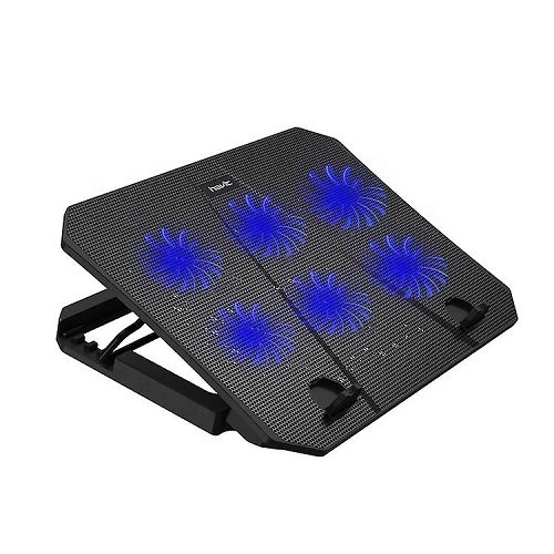 Havit F2078 Laptop Cooling Pad Price in BD - Front view of Havit F2078 gaming laptop cooler with 6 fans and LED lighting