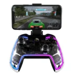 Havit G158BT Pro Transparent RGB Bluetooth Vibration Gamepad Price in BD - Front view of Havit G158BT Pro transparent RGB wireless controller