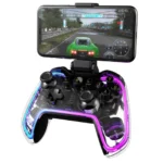 Havit G158BT Pro Transparent RGB Bluetooth Vibration Gamepad Price in BD - Front view of Havit G158BT Pro transparent RGB wireless controller