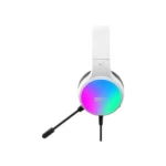 Havit H2043U Gamenote USB 7.1 Gaming Headphone Price in BD - Front view of Havit H2043U USB gaming headphone with RGB lighting and microphone