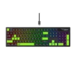 Havit Gamenote KB893L RGB Mechanical Gaming Keyboard Price in BD - Top view of Havit Gamenote KB893L RGB mechanical gaming keyboard on desk
