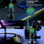 Havit GK52 RGB Live Recording Microphone Price in BD - Front view of Havit GK52 RGB live recording USB condenser microphone