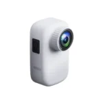 Blisbond GO3 4K Portable Thumb Action Camera Price in BD - Compact white miniature action camera featuring a 1.5-inch touch display and magnetic mounting accessories