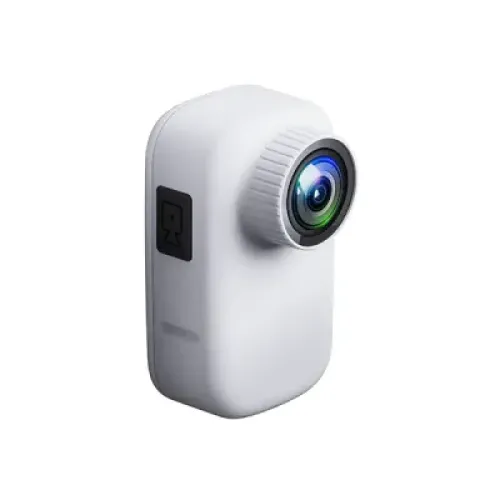 Blisbond GO3 4K Portable Thumb Action Camera Price in BD - Compact white miniature action camera featuring a 1.5-inch touch display and magnetic mounting accessories
