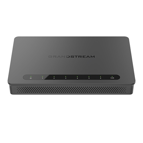 gwn7002-01-500x500 Grandstream GWN7002 4-Port WAN Gigabit VPN Router Price in BD - Professional black enterprise VPN router design with SFP slots.
