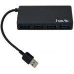 Havit H103 USB 3.0 HUB 4 PORT Price in BD - Top view of Havit H103 4-port USB 3.0 hub with integrated cable