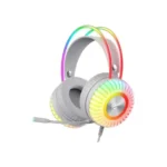 Havit Gamenote H2046U USB 7.1 RGB Gaming Headphone Price in BD - Front view of Havit Gamenote H2046U USB gaming headphone with RGB lighting and microphone
