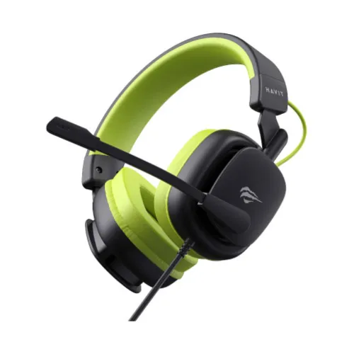 Havit H2048U Gamenote USB 7.1 Gaming Headphone Price in BD - Front view of Havit H2048U USB gaming headphone with RGB lighting and microphone