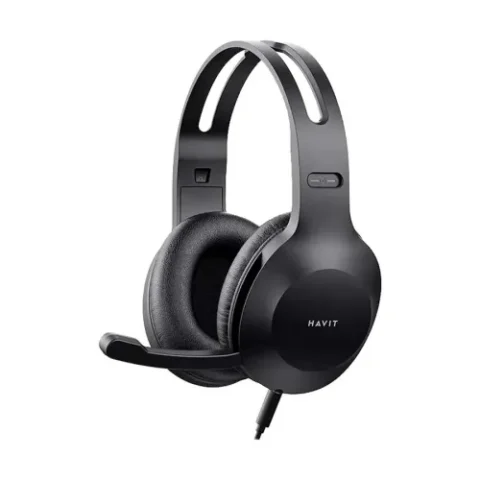 Havit H220D Wired Headphone Price in BD - Front view of Havit H220D foldable stereo headphone with 3.5mm jack