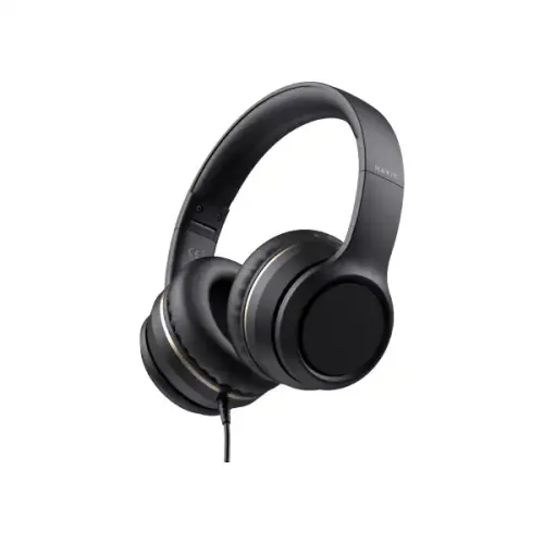 HAVIT H226D Single Jack Stereo Headphone Price in BD - Front view of HAVIT H226D stereo headphone with 3.5mm single jack connection