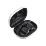 Havit H Series HAKII CPODS Open-Ear Wireless Earbuds Price in BD - Overview of HAKII CPODS open-ear earbuds resting next to charging case