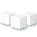 Mercusys Halo H30 AC1200 Dual-Band Mesh Router (3-Pack) Price in BD - Three compact white cube-shaped mesh router units.