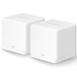 Mercusys Halo H30G AC1300 Dual Band Gigabit Mesh Router 2 Pack Price in BD - Sleek white dual mesh unit design.