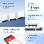 Mercusys Halo H50G AC1900 Dual Band Gigabit Mesh Router (3 Pack) - Image 2