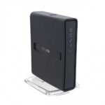 Mikrotik RB952Ui-5ac2nD-TC hAP ac Lite TC Dual Band Router Price in BD - Black Mikrotik hAP ac Lite TC router in standing tower case layout.