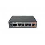 Mikrotik Hex S RB760iGS 5X Gigabit Ethernet Router Price in BD - White compact Mikrotik hEX S RB760iGS gigabit router with SFP port.