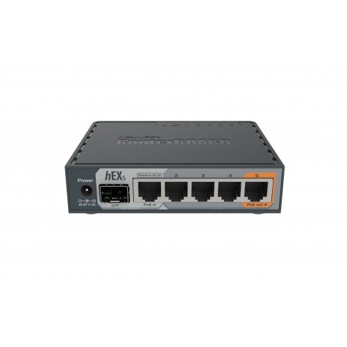 hex-s-500x500 Mikrotik Hex S RB760iGS 5X Gigabit Ethernet Router Price in BD - White compact Mikrotik hEX S RB760iGS gigabit router with SFP port.