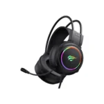 Havit HG902D RGB Gaming Headphone Price in BD - Front view of Havit HG902D gaming headphone with RGB lighting and microphone