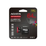 ADATA High-Endurance 64GB UHS-I Class 10 microSDXC Memory Card Price in BD - 64GB heavy-duty micro card for dash cams and security cameras