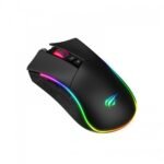 Havit Gamenote HV-MS1001S RGB Programmable Gaming Mouse Price in BD - Top view of Havit Gamenote HV-MS1001S RGB backlit programmable gaming mouse with USB cable